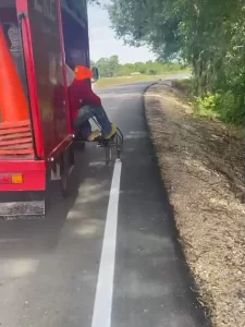 demarcación vial carro demarcador